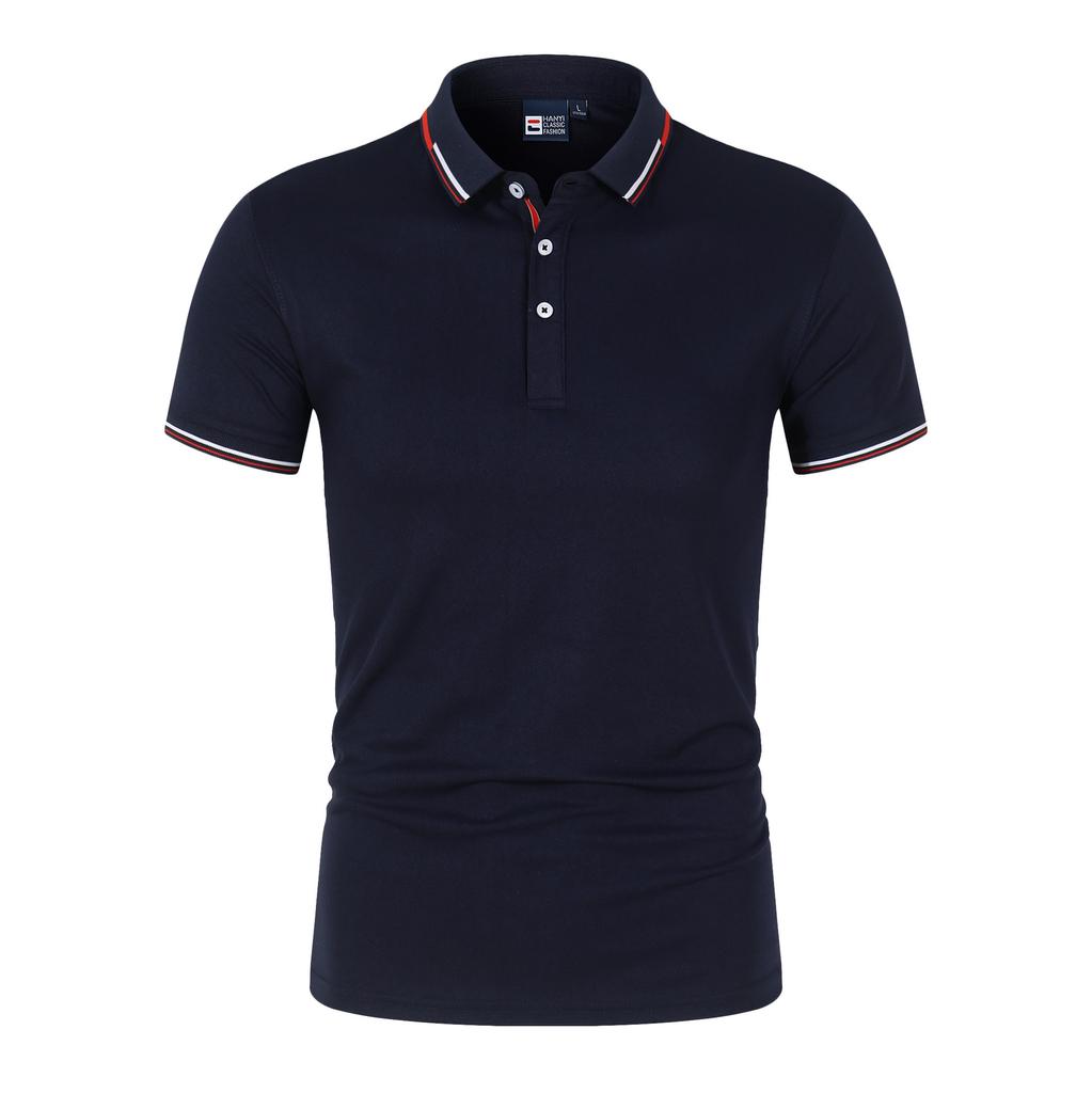 Short Sleeve T-shirt Polo Shirt Solid Color Sports Quick Drying Summer Polo Shirts Men's Clothing