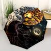 "Yin Yang Tree of Life Decor"Umbrella, Portable 3-Fold Compact Umbrella for Men & Women ES34