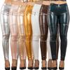 Shascullfites Melody Leer Blauwe Leren Broek Gothic Dames Bikerbroek Pu Kleding Punk Leren Broek voor Vrouwen