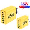 65W USB Type C Şarj Cihazı 6 Port PD Type C Hızlı Şarj Duvar Adaptörü iPhone 13 14 15 Samsung Xiaomi Huawe Cep Telefonu için