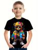 Summer Fashion Boys Trend 3D Digital Print T Shirt Cool Multicolor Kids Clothes for Boys 2 To 9 Years Anime-Style Children Top