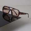 Designer Quadratische Sonnenbrille Damen Herren Retro Leopard Sonnenbrille Luxus Persönlichkeit Brille Spiegelglas Sexy Marke