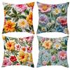 New Decorative Pillow Cover 3D Three-Dimensional Effect Floral Pillow Cover Sofa Cushion Cover Digital Printing