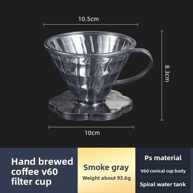 Filtrační kalíšek, Filtrační papír V60 na kávu, Trychtýř na kávu Pour-over, Filtrační síťka z pryskyřice, Síťka, Přenosný pro venkovní použití