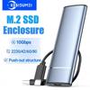 M.2 SATA NVMe Enclosure Aluminum External HDD SSD Case USB C 3.1 Gen2 10Gbps To NVMe SATA NGFF PCIe External Box for Laptop PC