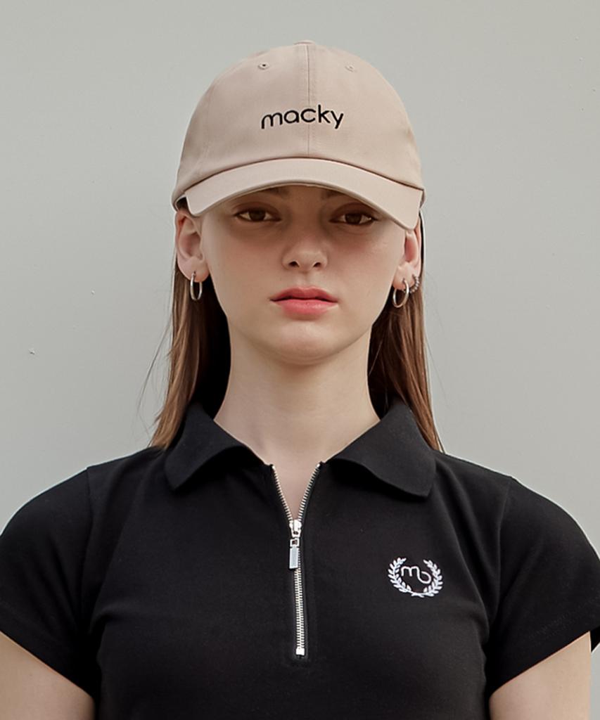MACKY Logo Ball Cap Beige