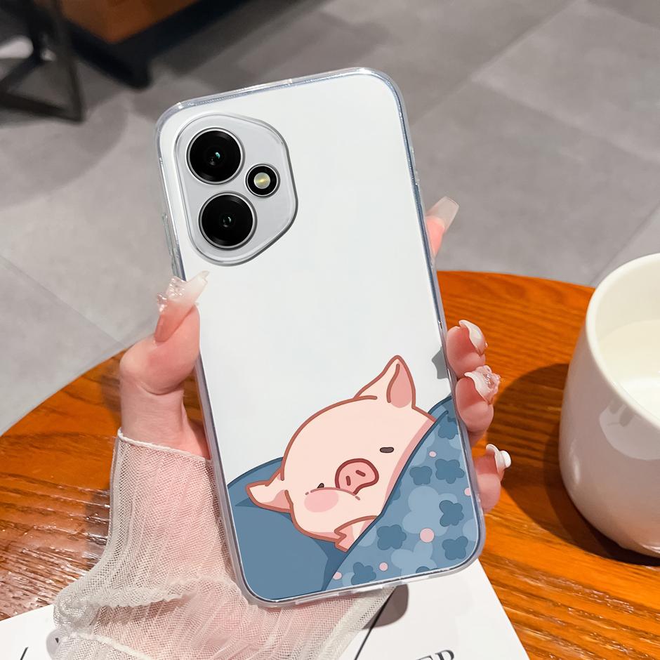 For Honor 400 Pro Lite 5G Case Pretty Flowers Transparent TPU Bumper Protective Cover For Honor400Pro Fundas Honor400Lite Coque