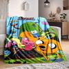 1pc Adventure Time Flannel Throw Blanket - Lightweight Soft Warm All-Season Blanket for Sofa, Bed, Travel, Camping L1029181