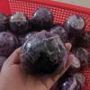 Polished Natural Amethyst Crystal Ball for Feng Shui & Home Decor
