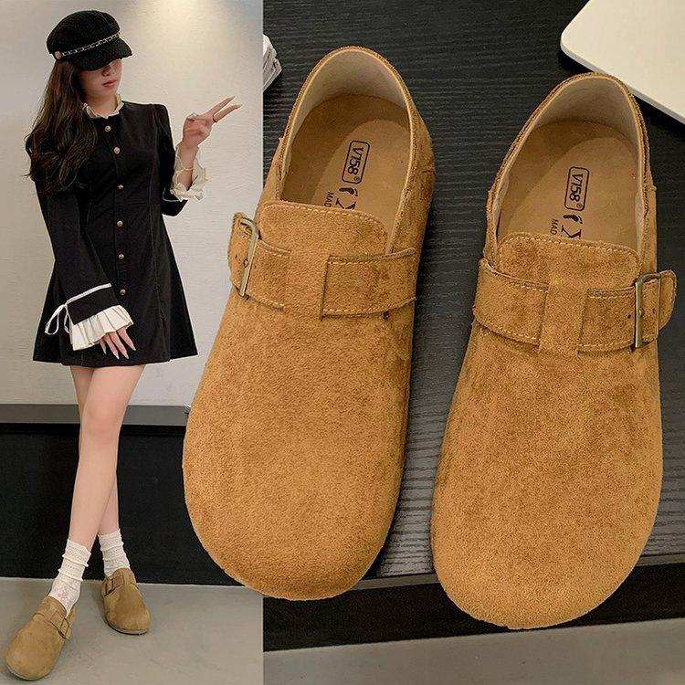 Soft Soled Autumn and Winter Comfortable Casual Shoes, Retro Thick Soled Single Kick Shoes, 2026 New Breathable Women's Shoes