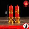 Red LED Battery-Operated Candle for Buddha Offering and God of Wealth Ornament