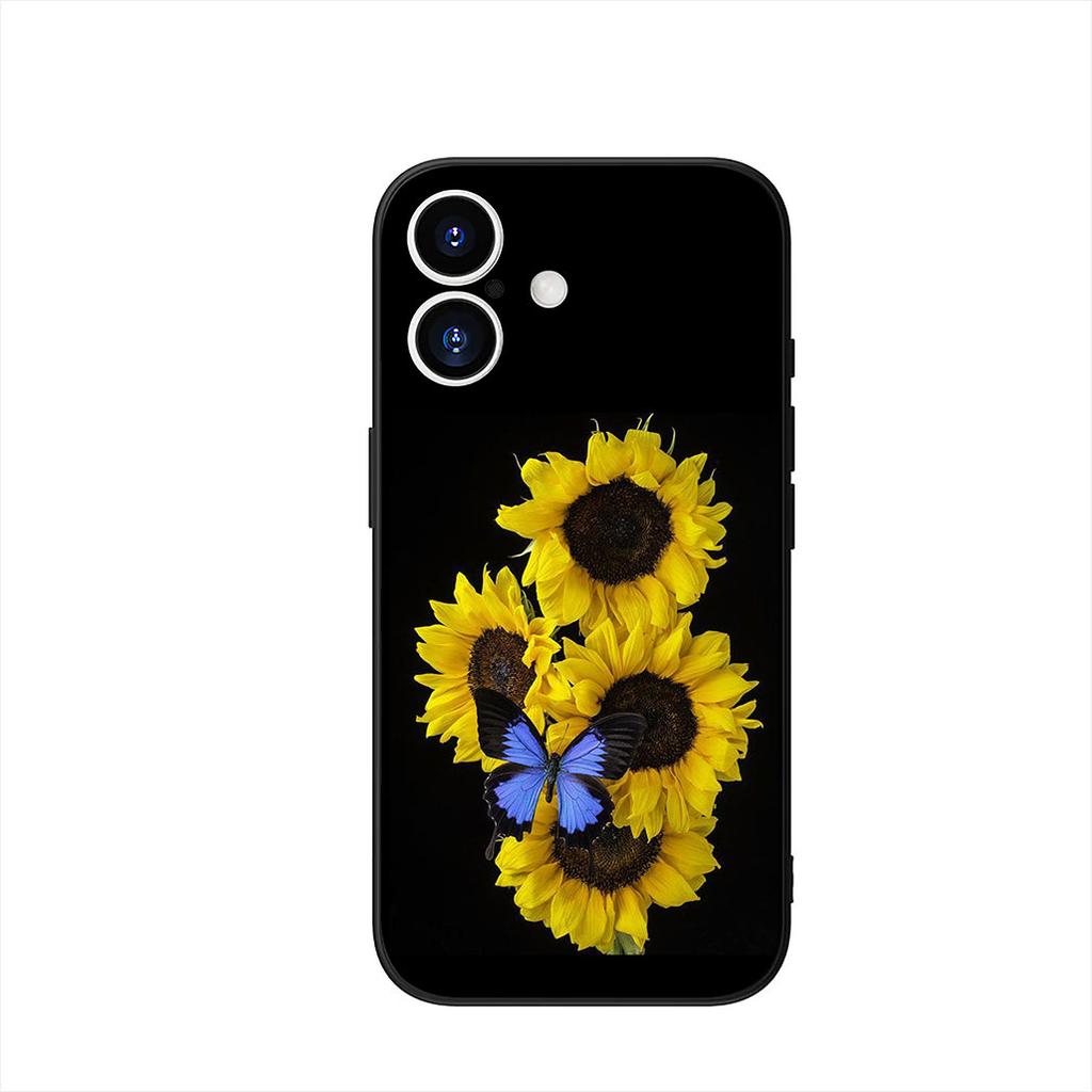 Sunflower Flower Painted Yellow Phone Case for Samsung Galaxy S25 S23 S22 S24 FE Ultra Plus A56 A05 A06 A15 A16 A57 S7 Edge