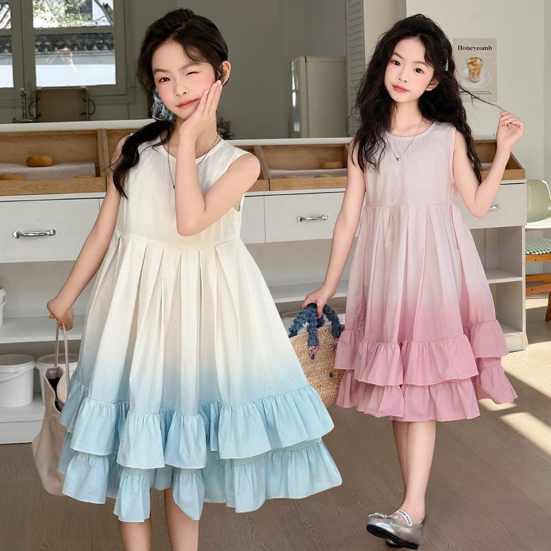 Girls' Dress Summer 2026 New Summer Dress Girls' Western-style Gradient Princess Dress Children's Dress Summer Style