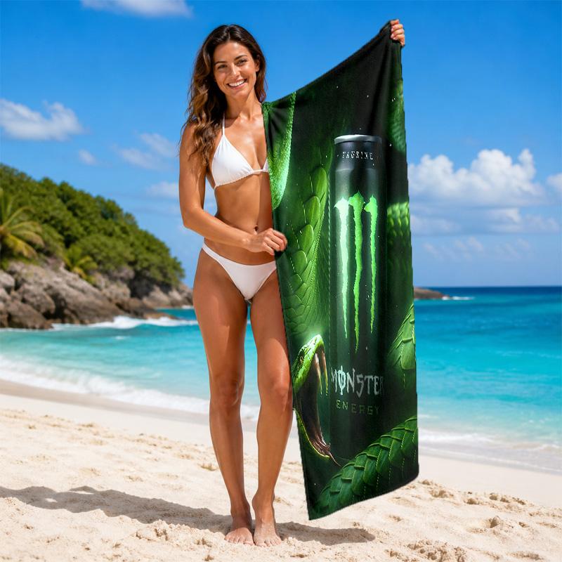 Monster Energy Sneldrogende Microvezel Strandlaken Zacht Absorberend Zandbestendig Handdoek Voor Strand Zwembad Reizen Zomer