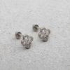 Women's Daily Accessory Sari Flower Stone Piercing