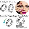 Angst Ring Figet Spinner Ringen Voor Vrouwen & Mannen Roestvrij Staal Draaien Vrij Spinnend Anti Stress Accessoires Sieraden Geschenken