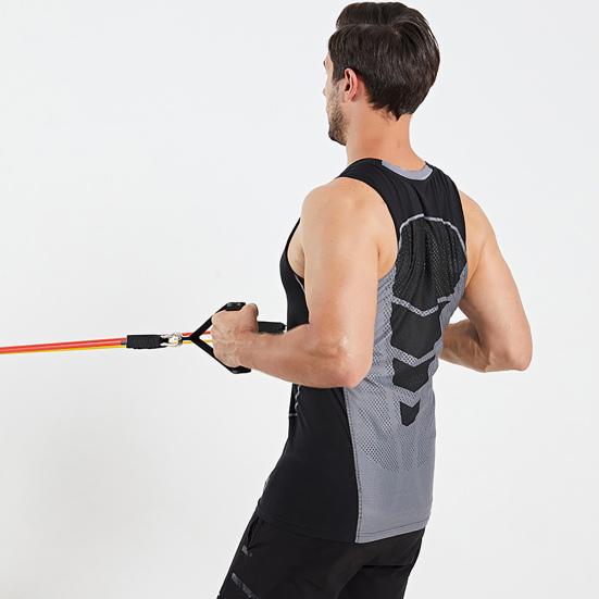 11 Delen Weerstandsbanden Set Rekoefening Banden met Handvatten Home Gym Trainingsbanden Tot 100lbs voor Fysiotherapie Krachttraining