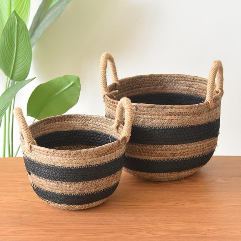 User Friendly Banana Rope Plant Basket with Handles for Indoor and Outdoor Use Decorative Flower Pots Cover Organizer