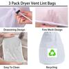 3 Pcs Dryer Vent Lint Catcher Bag Dryer Lint Dust Bag Indoor