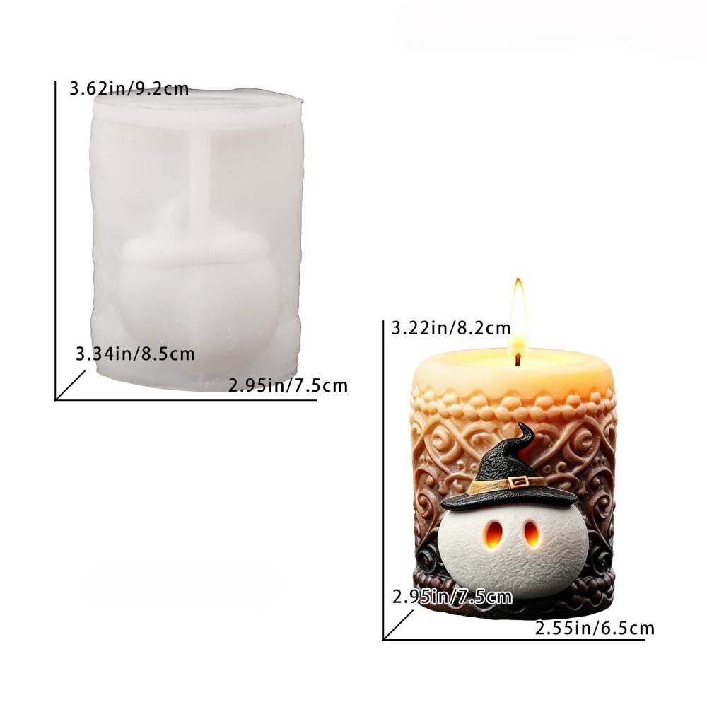 DIY Halloween Ornament Mold Silicone Easy Release Candle Wax Mold Multi-purpose Non-stick Epoxy Resin Plaster Mold Gift Making