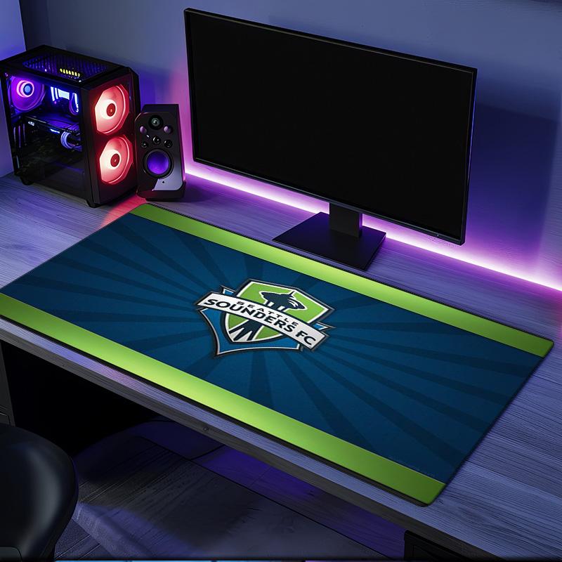 Seattle Sounders Fc Crest Mouse Pad, Rubber Base, Esports Desk Mat, Mouse Pad for Gamers and Office Use, Gaming Desk , Easy To Clean Mat