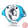 925 Silver Charms Bead Elephant Dolphin Shell Charm Bead Pendant Fits Bracelet Womens Jewelry Gifts