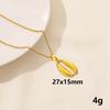 Meeres tier Muschel Seestern Anhänger Edelstahl Halsketten für Damen Herren Schmuck Echtvergoldet Klassischer Fischschwanz Choker