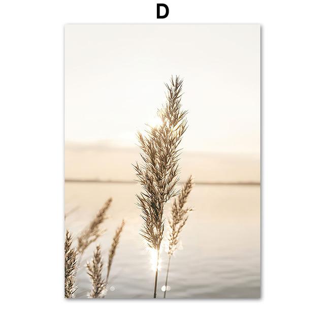 Pintura em tela de parede com junco e montanha nevada, primavera, dente-de-leão, pôsteres e impressões nórdicas, imagens de parede para decoração de sala de estar