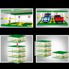 S5109 Famous Car World 3D Parkeringsplats Förvaring Display Box Byggstenar Barn Leksaker Presenter Bilmodell Samling Leksak