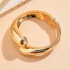 New Irregular Geometric Bracelet Trendy Gold Color Heavy Metal Bangles for Women Exaggerated Punk Party Banquet Jewelry