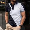 Sommer Neues Herren Freizeit Kurzarm Revers Reißverschluss Poloshirt