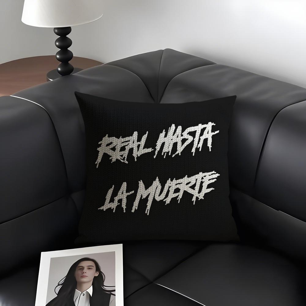 HHasta La MMuerte Hot Cushion Cover Natural Linen Organic Fabric DoubleSided Printing Sofa Home Decor Gift Pillow Case