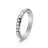 Rotating Pyramid Side Ring for Women Rose Gold Jewelry Elegant Finger Ring