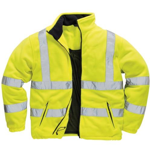 Portwest Mens Lined Hi Vis Fleece Jacket (Pack of 2)