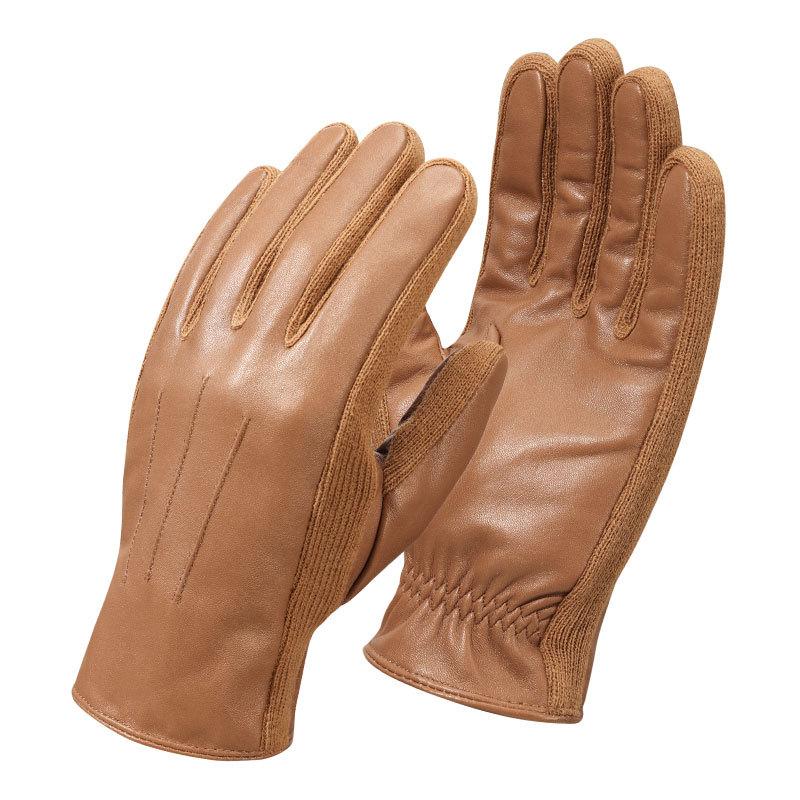 Russische Herren-Schafsleder-Warme Handschuhe Plus Samt Kältefest Winter Fahren und Reiten Echtes Leder Modische Warme Handschuhe