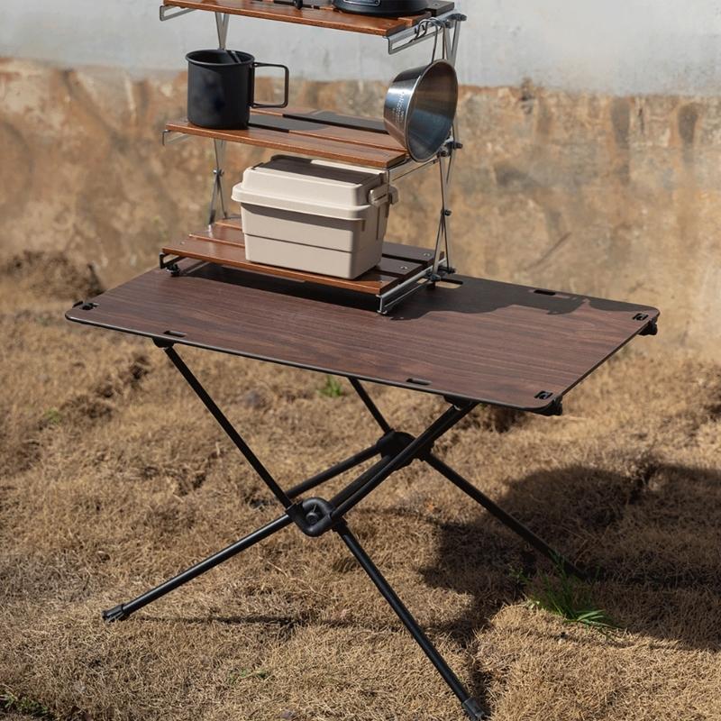 Folding Metal Aluminum Alloy Storage Rack Folding Shelf Storage Display Rack Desktop Storage Rack Camping Storage Rack