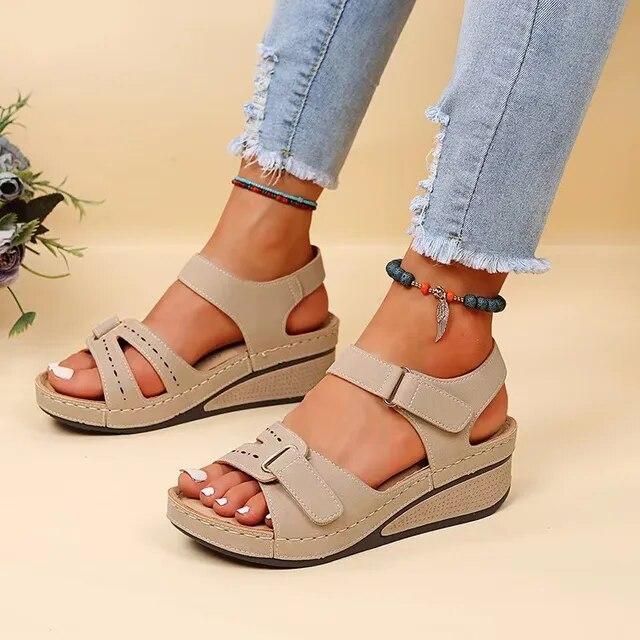 Sandals Shoes Women Soft Women's Sandals Slip On Open Toe Walking Shoes Slipper Party Footwear Female Zapatillas Muje