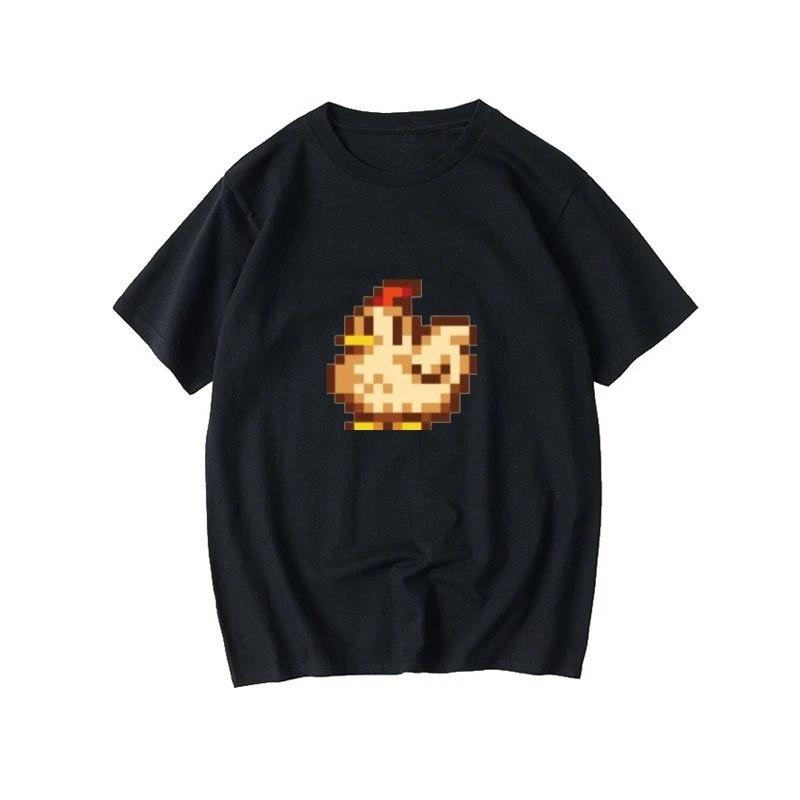 Stardew Valley Pixel Art Gaming Merch TShirt Unisex Crew Neck Short Sleeve Trendy Apparel Fashion Fan Gift Tshirts