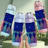 1PC Colorful Cat Tower Night Sky Pattern 750ml Color Plastic Sports Water Bottle Leakproof Flip Straw Lid Suitable for Sports Office Home Use