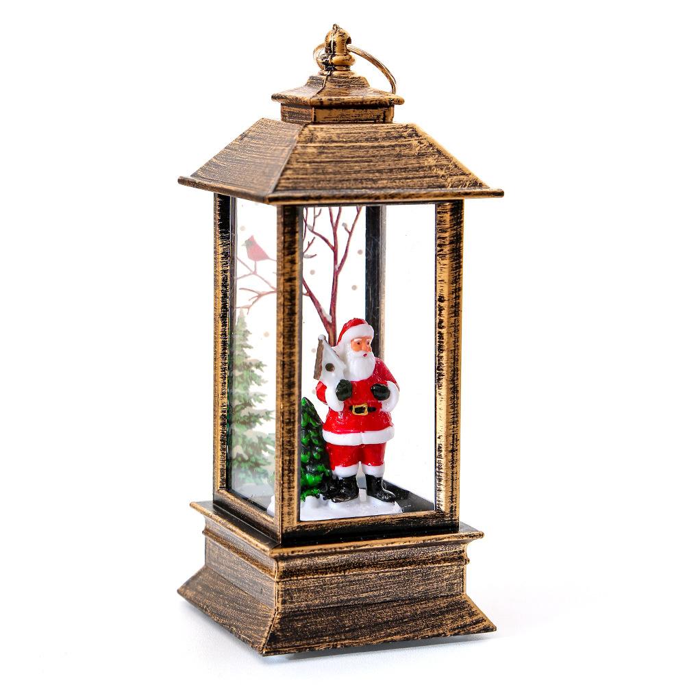 Christmas Wind Lamp Interior Light Small Wind Lamp Flame Lamp Square Lamp Candle Lamp Led Electronic Lamp Christmas Decoration Ornament
