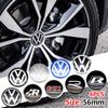 W134W1334Pcs For R-Line R GTI Polo Passat T5 Golf Scirocco 56mm Car Wheel Stickers Center Hub Cap Car Emblem Badge Decal