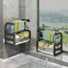 Kitchen Drain Rag Rack Wall-mounted Punch-free Countertop Rack To Dry Sponge Dish Cloth Rack Storage