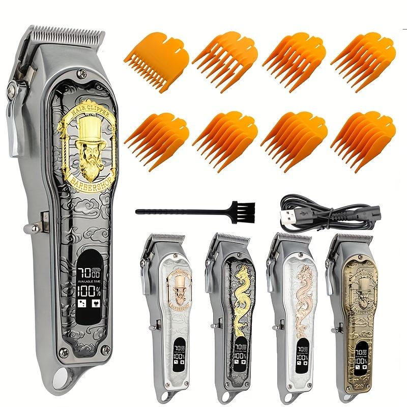 Rechargeable Cordless Hair Clippers for Men Professional Beard Trimmer with LED Display for Precise Haircuts