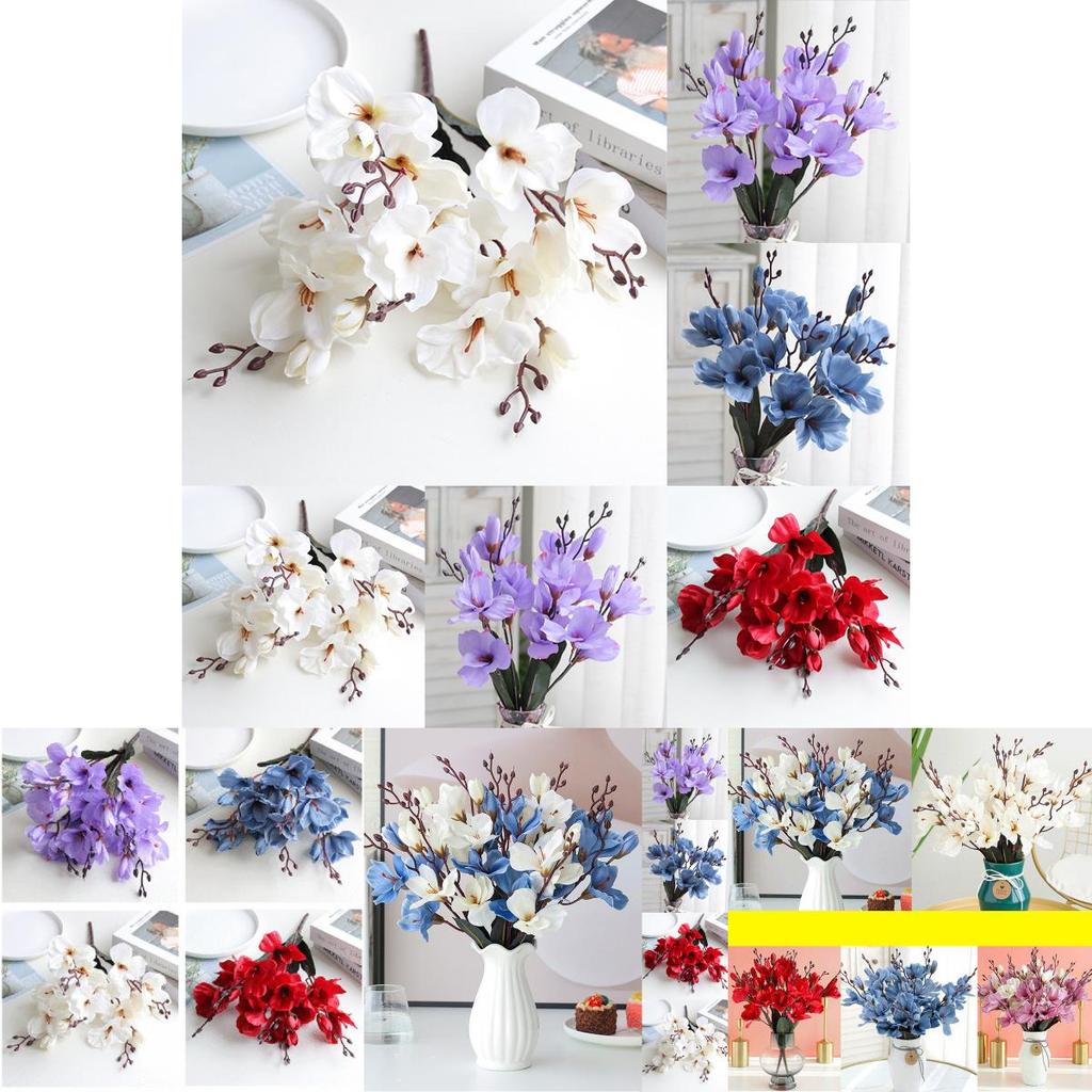 Vibrantly Colored Artificial Magnolia Silk Flowers For Stunning Wedding And Party Decor