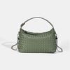 2025 New Niche Tote Sheepskin Women's Bag Woven Crossbody Bag Simple Casual Versatile Handbag Solid Color