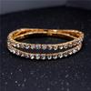 New Fashion Crystal Women's Bracelet Bangle Chains Crystal Gold Color Elastic Bracelets Hand Jewelry Wedding Accessories