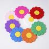 Anti-slip Cup Holder Mat Flower Silicone Cup Pad Round Daisy Car Cup Coaster  Dining Table