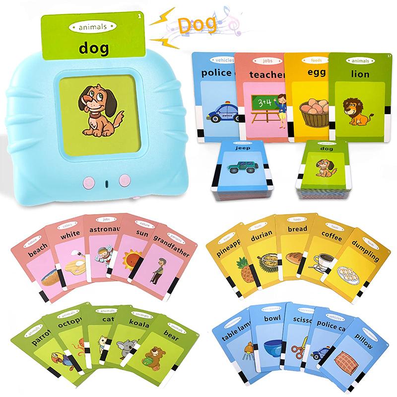Non-Toxic Education Toys Sight Words Games Talking Flash Cards Learning English Machine Electronic Book For Kids Interactive Activity Gift
