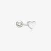 925 Flat miniheart piercing (single)