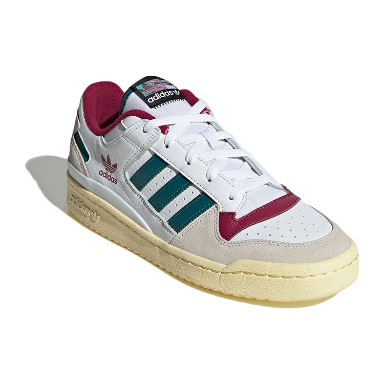 adidas Forum Low CL White Legacy Teal Unisex Sneakers Cloud-White Legacy-Burgundy HQ6874